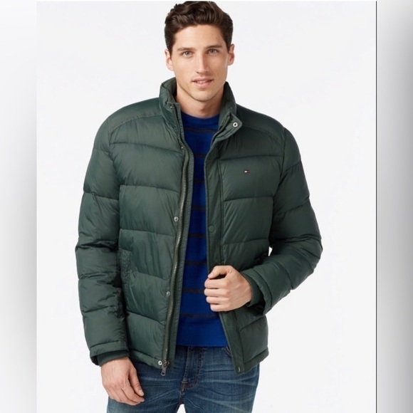 Tommy Hilfiger Classic Puffer Jacket Green Size Small - Picture 1 of 7